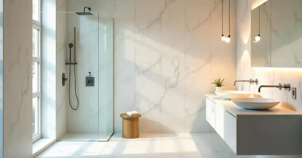 Bathroom - Water_Drop Patterned Panels